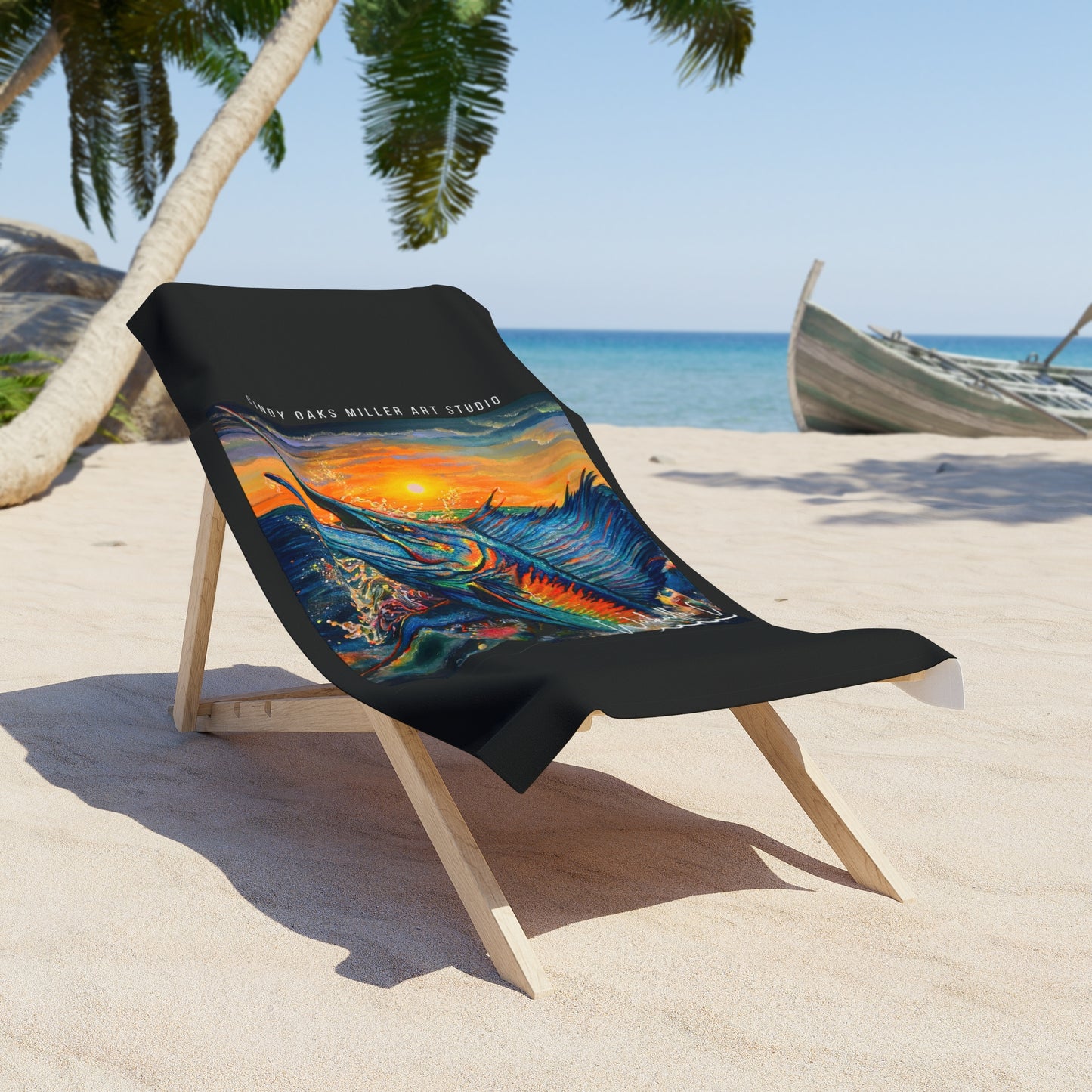 Wakulla Wild Vibrant Marine Beach Towel