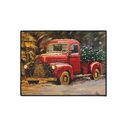 Floor Mat Christmas Truck