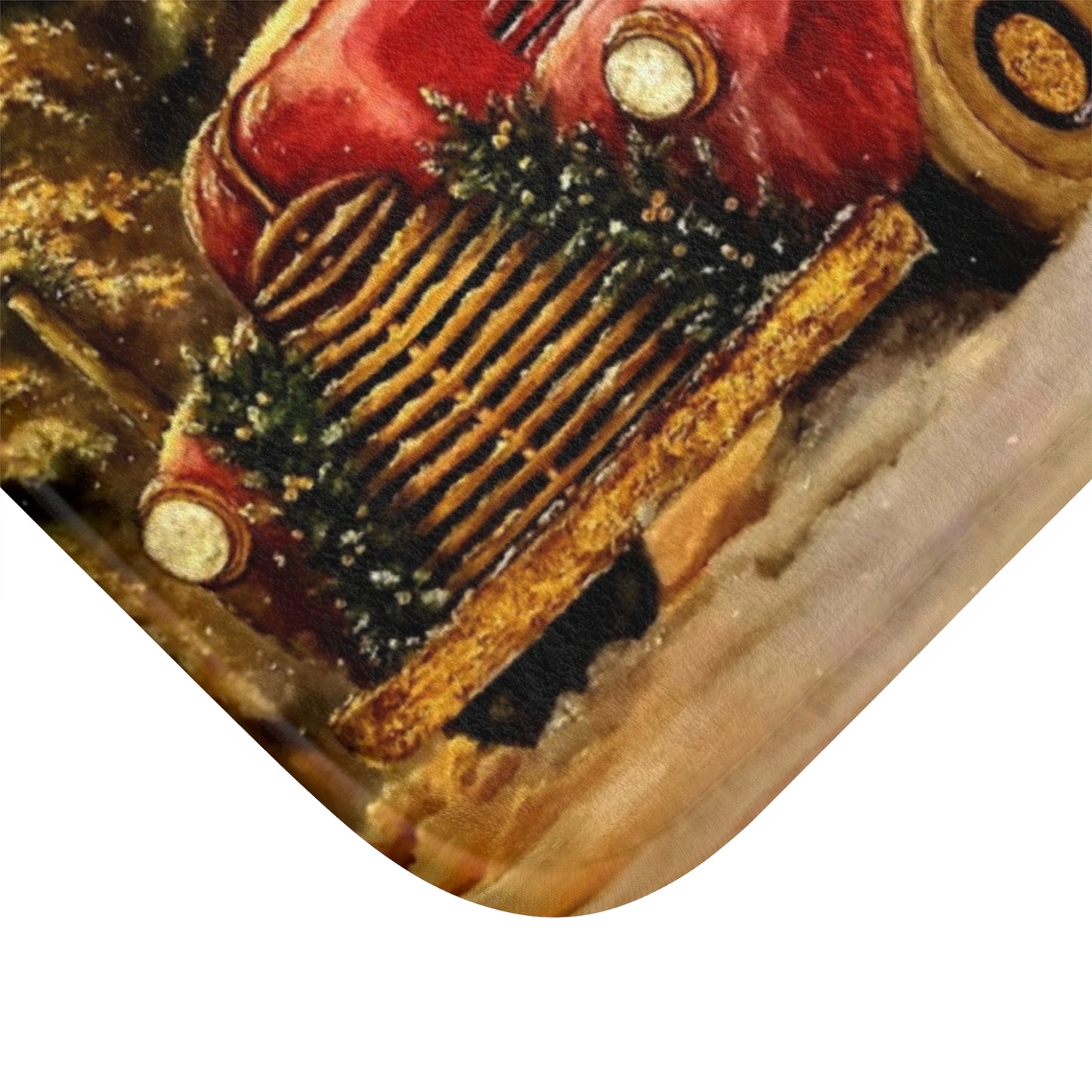 Christmas Truck Bath Mat