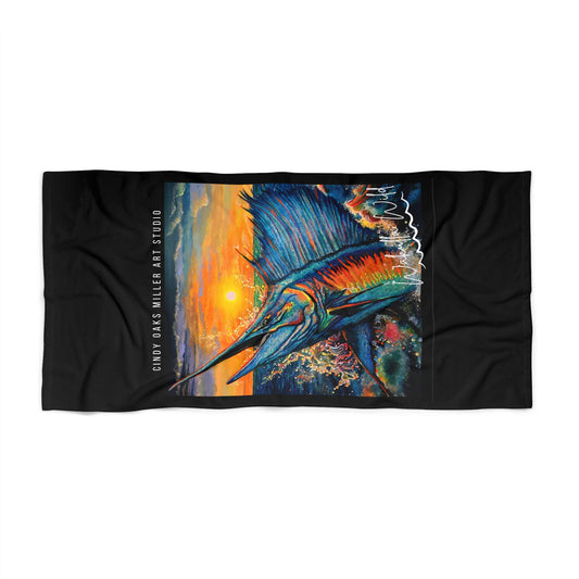 Wakulla Wild Vibrant Marine Beach Towel