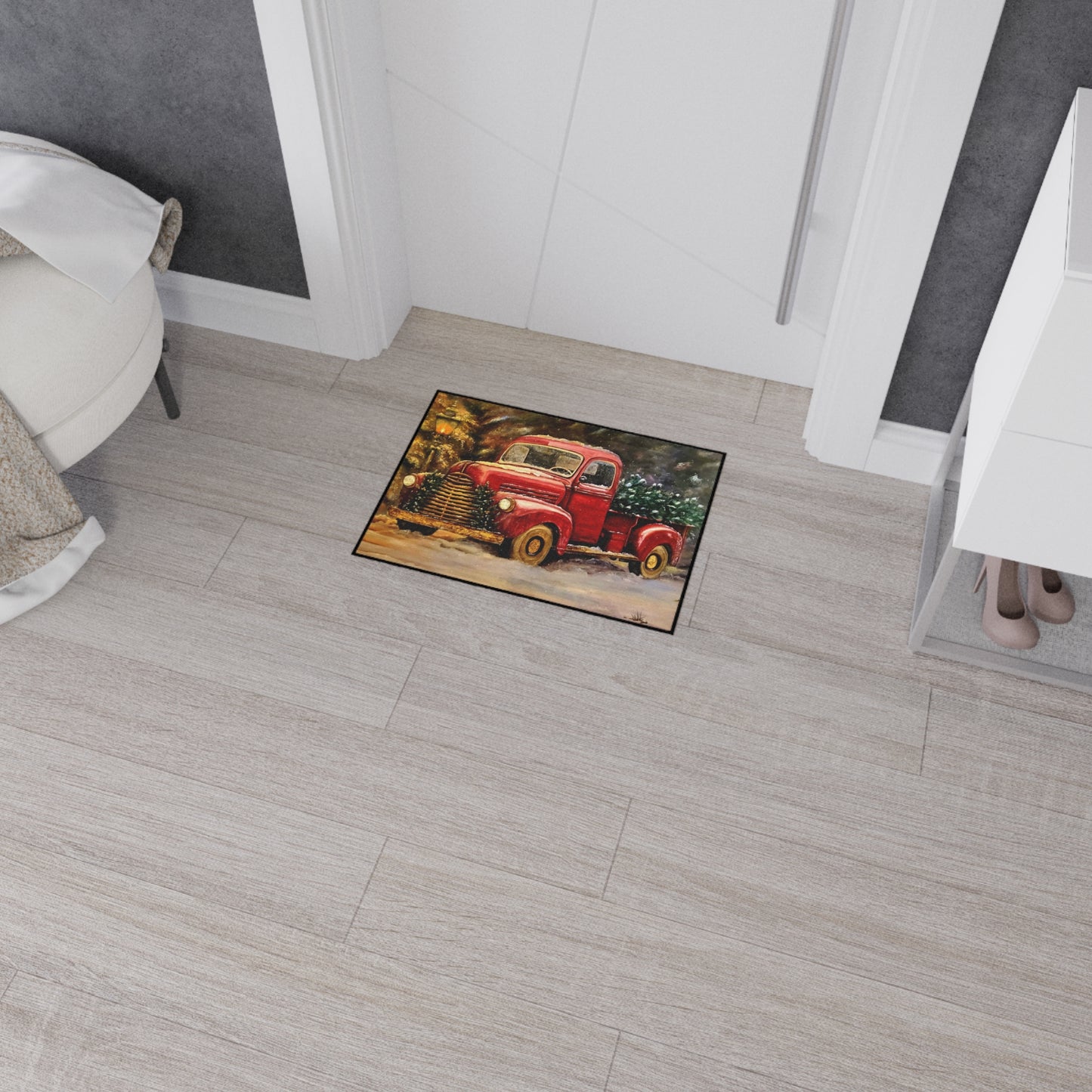 Floor Mat Christmas Truck