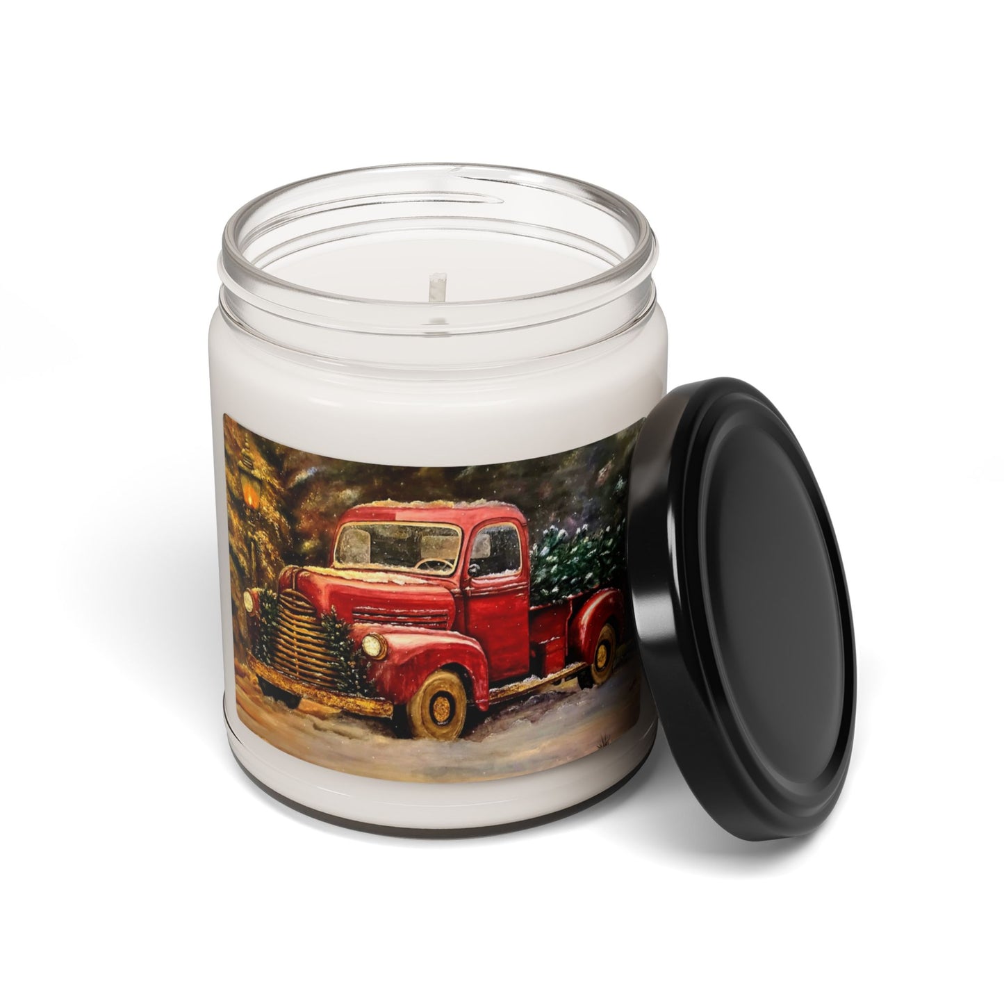 Soy Candle Christmas Truck Design 9oz