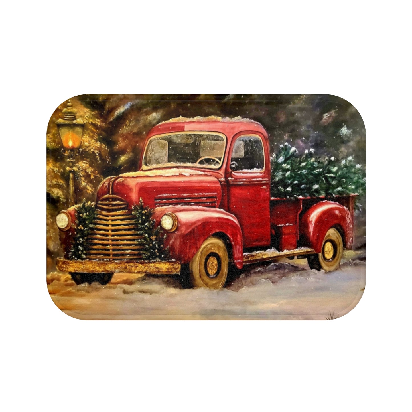 Christmas Truck Bath Mat