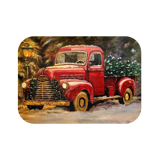 Christmas Truck Bath Mat