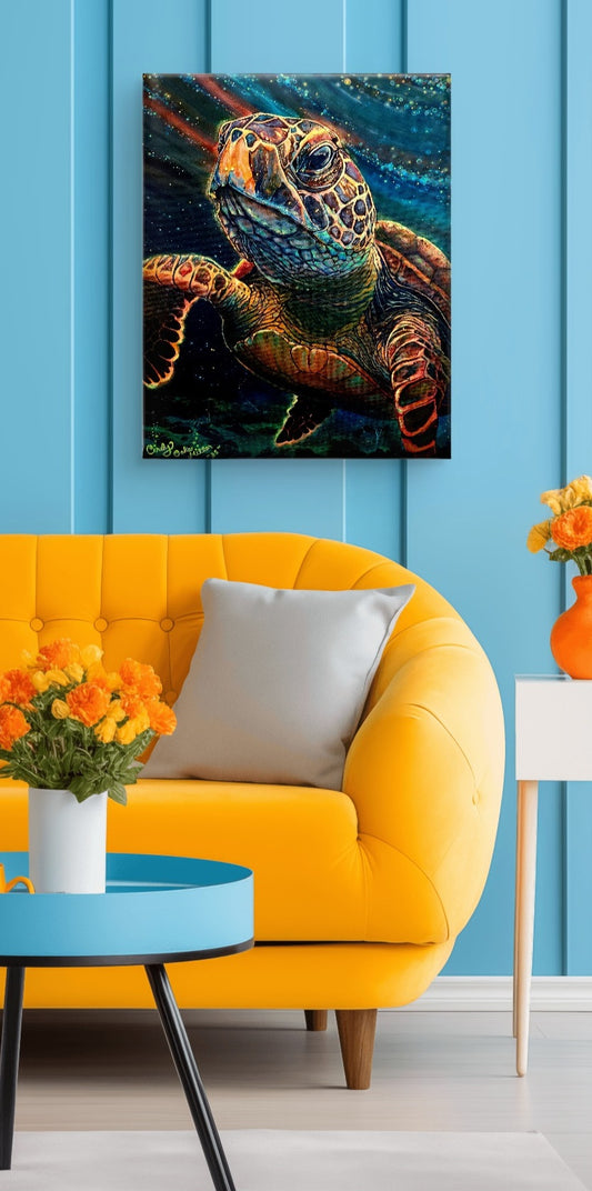 St. Marks Refuge Collection - Commandeer The Tides Original 16x20 Acrylic on Raised Cotton Canvas, Archivable Gloss Finish